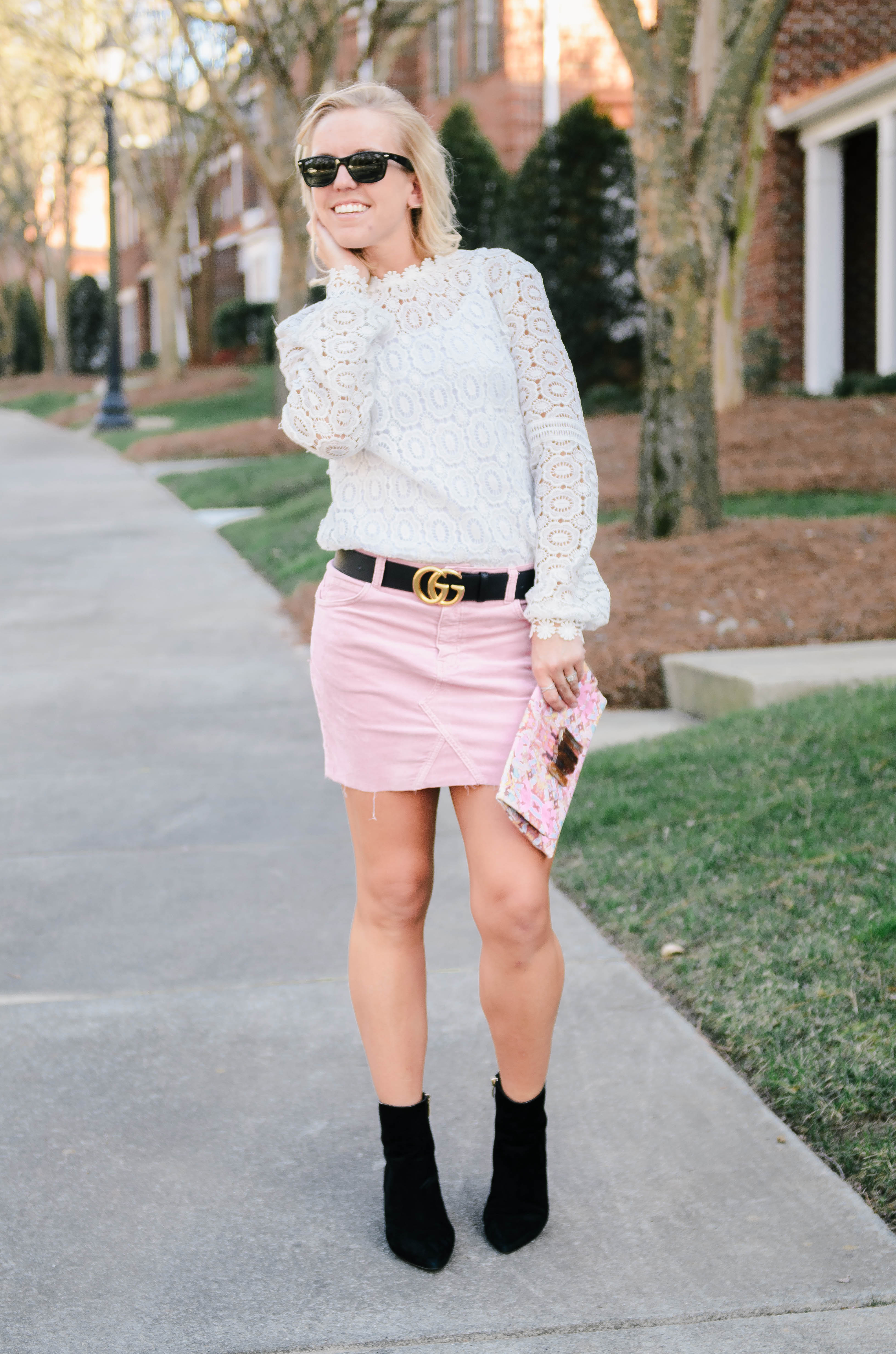 Pink Velvet Skirt - Reese's Hardwear - Spring Style with Velvet