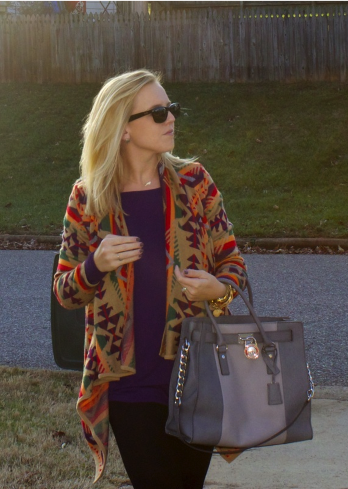 Tribal Cardigan Everyday Outfit - Reese's Hardwear
