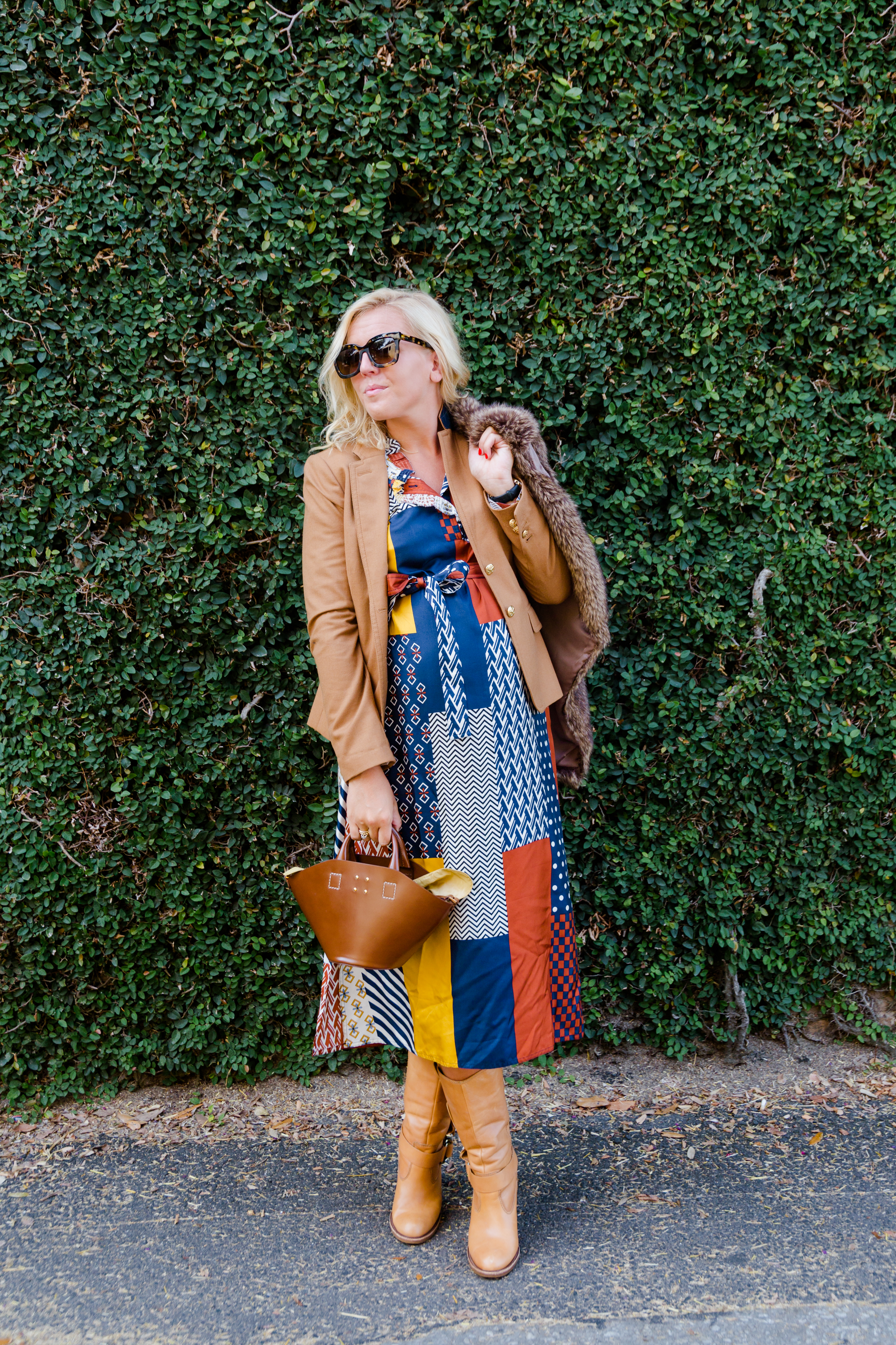 Western Boots & Patchwork dress Layers for Fall