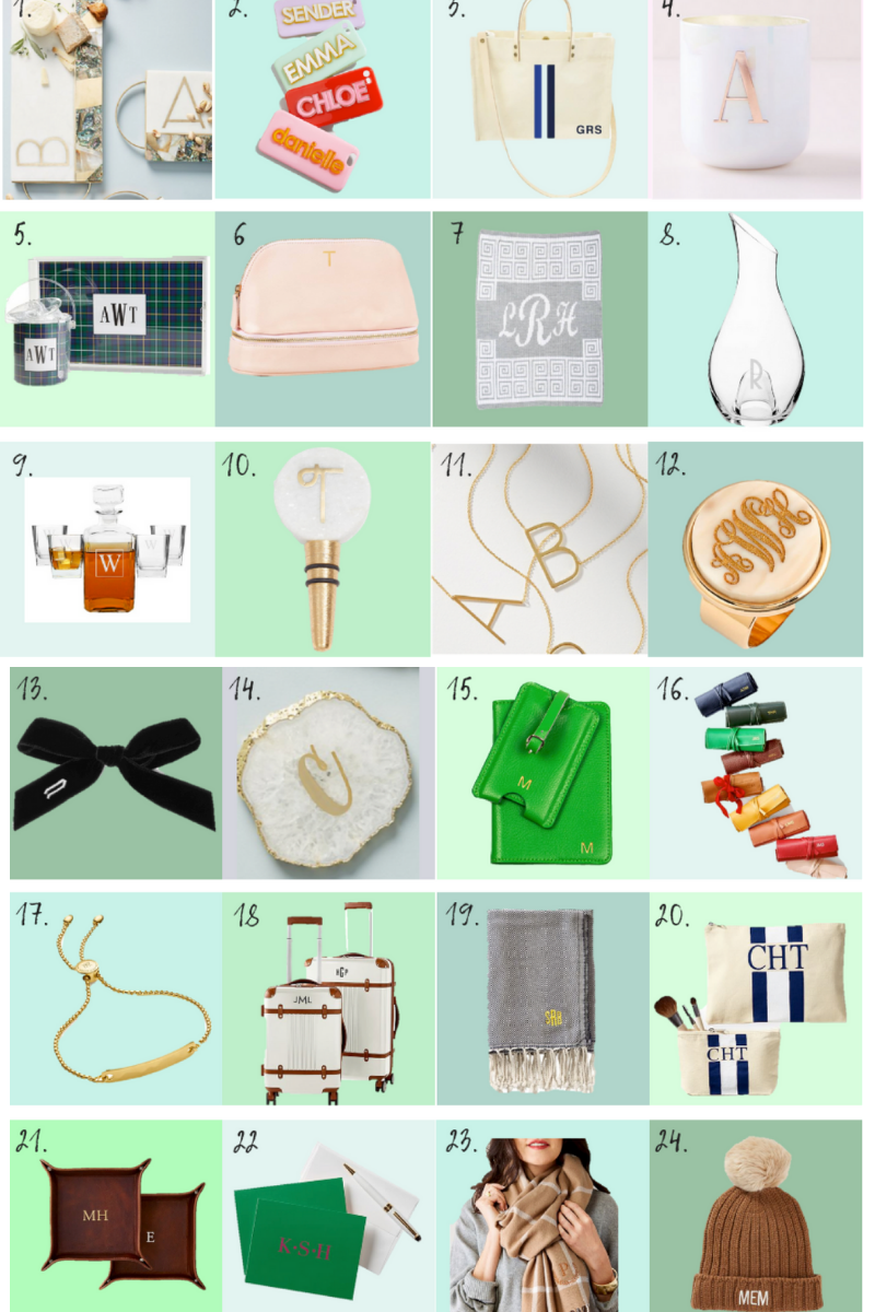 Holiday Gift Guide: Monogram Gifts on Reese's Hardwear