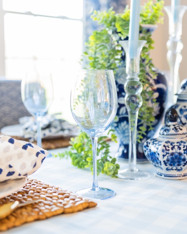 A Blue & White Table for Brunch