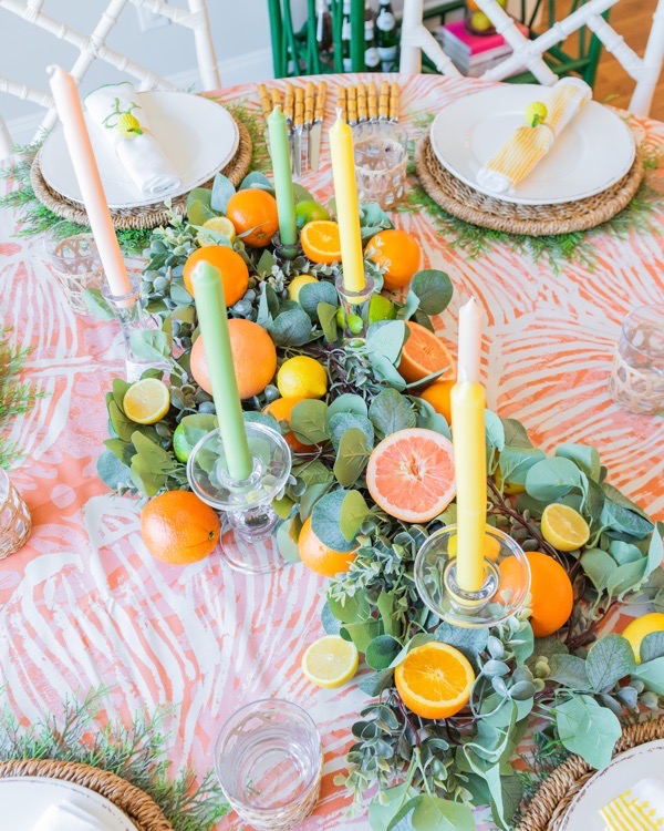 Citrus Themed Tablescape for a Summer Soireé | Reese's Hardwear